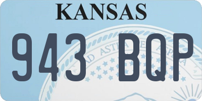 KS license plate 943BQP