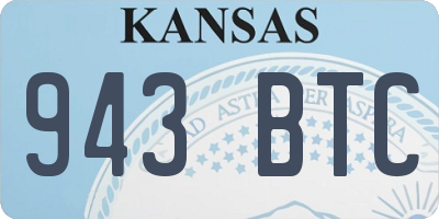 KS license plate 943BTC
