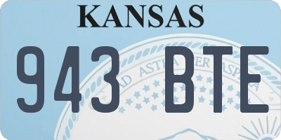 KS license plate 943BTE