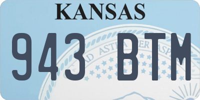 KS license plate 943BTM