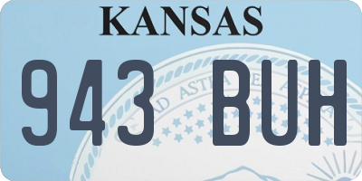 KS license plate 943BUH
