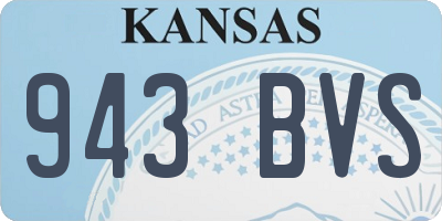 KS license plate 943BVS