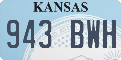 KS license plate 943BWH