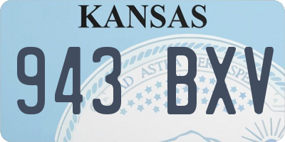 KS license plate 943BXV