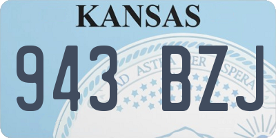 KS license plate 943BZJ