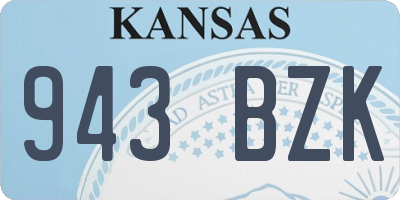 KS license plate 943BZK