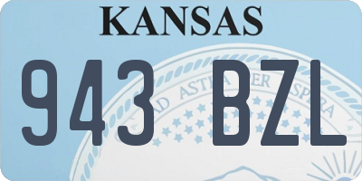 KS license plate 943BZL