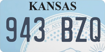 KS license plate 943BZQ