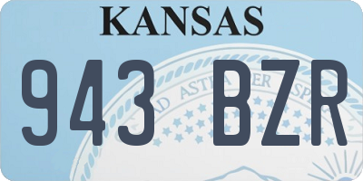 KS license plate 943BZR