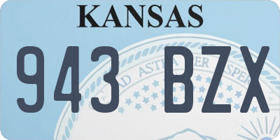 KS license plate 943BZX