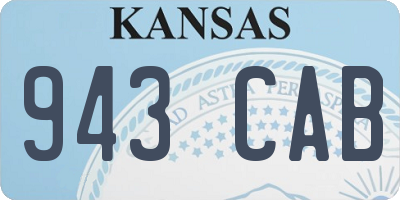 KS license plate 943CAB