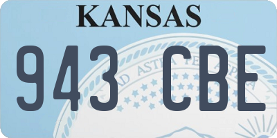 KS license plate 943CBE