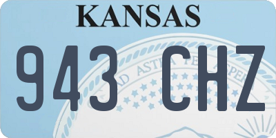 KS license plate 943CHZ