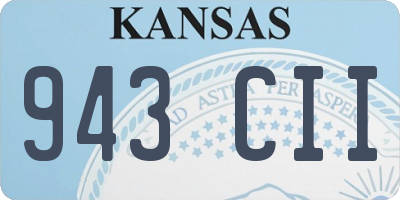 KS license plate 943CII