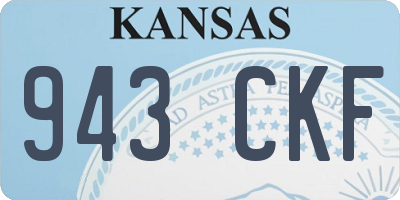 KS license plate 943CKF