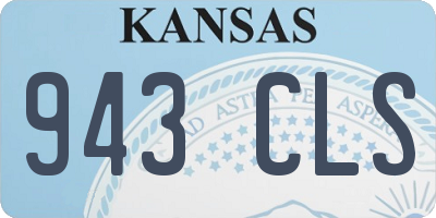 KS license plate 943CLS