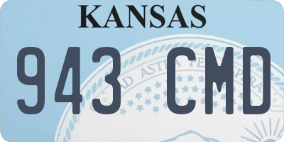 KS license plate 943CMD