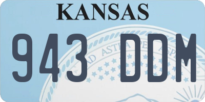 KS license plate 943DDM