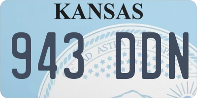 KS license plate 943DDN