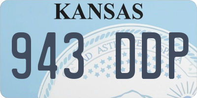KS license plate 943DDP