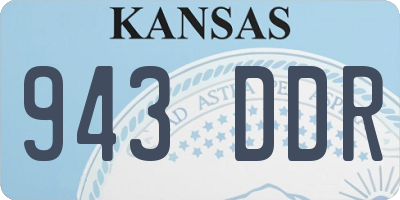 KS license plate 943DDR