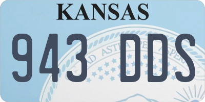 KS license plate 943DDS