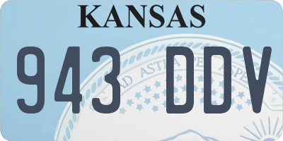 KS license plate 943DDV