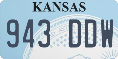 KS license plate 943DDW