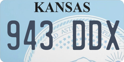 KS license plate 943DDX