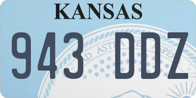 KS license plate 943DDZ
