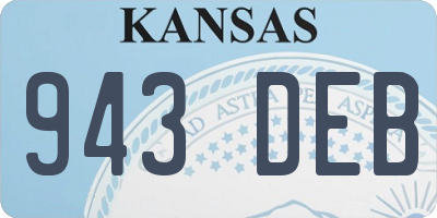 KS license plate 943DEB