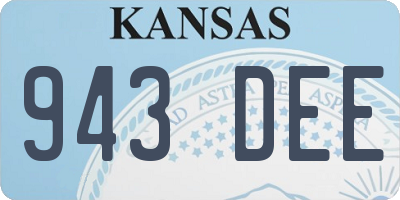 KS license plate 943DEE