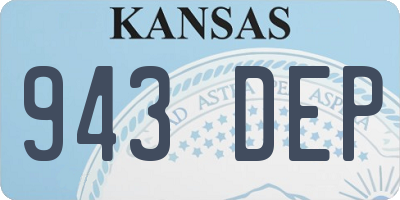 KS license plate 943DEP