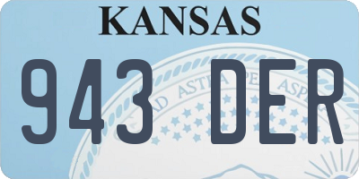 KS license plate 943DER