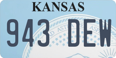 KS license plate 943DEW