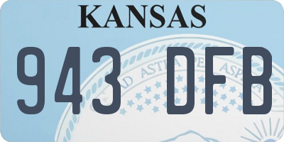 KS license plate 943DFB