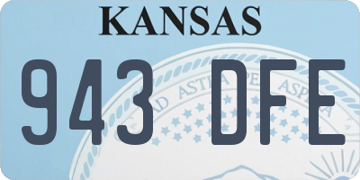 KS license plate 943DFE