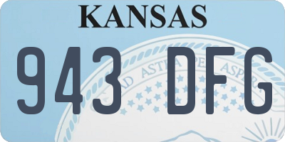 KS license plate 943DFG
