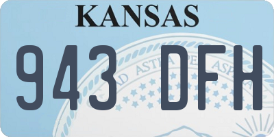 KS license plate 943DFH