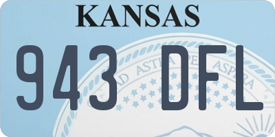 KS license plate 943DFL