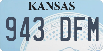 KS license plate 943DFM