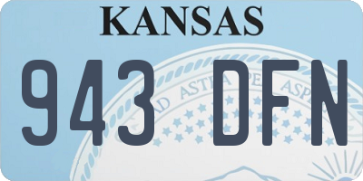KS license plate 943DFN