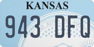 KS license plate 943DFQ