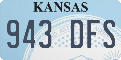 KS license plate 943DFS