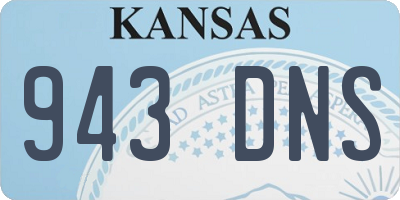 KS license plate 943DNS