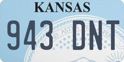 KS license plate 943DNT