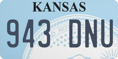KS license plate 943DNU