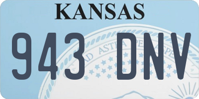 KS license plate 943DNV