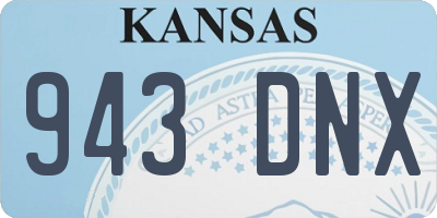 KS license plate 943DNX