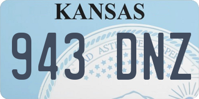 KS license plate 943DNZ
